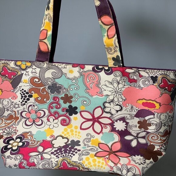 BUNDLE (3) Large Purses Signature Kenneth Cole Reaction Floral handbag GUC - Picture 9 of 11